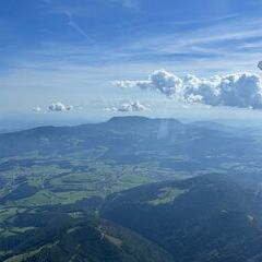 Flugwegposition um 13:30:13: Aufgenommen in der Nähe von Gemeinde Fladnitz an der Teichalm, 8163, Österreich in 2005 Meter
